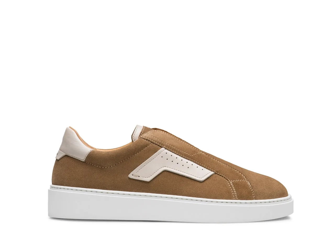 Phoenix Slip - Taupe Suede Sporty Detail Easy Fit