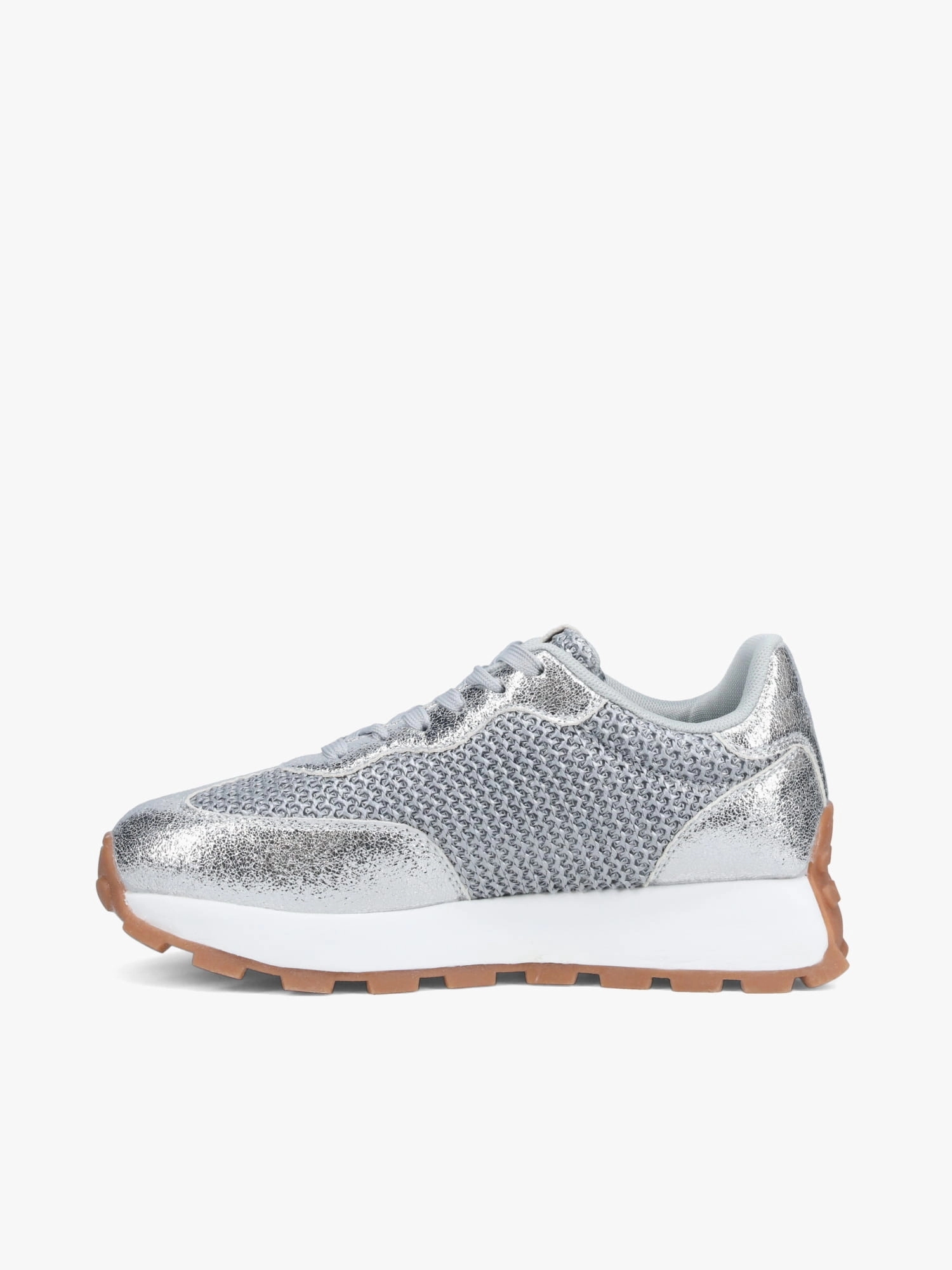 Margaret Silver Knit Plain Jog Clean Wear
