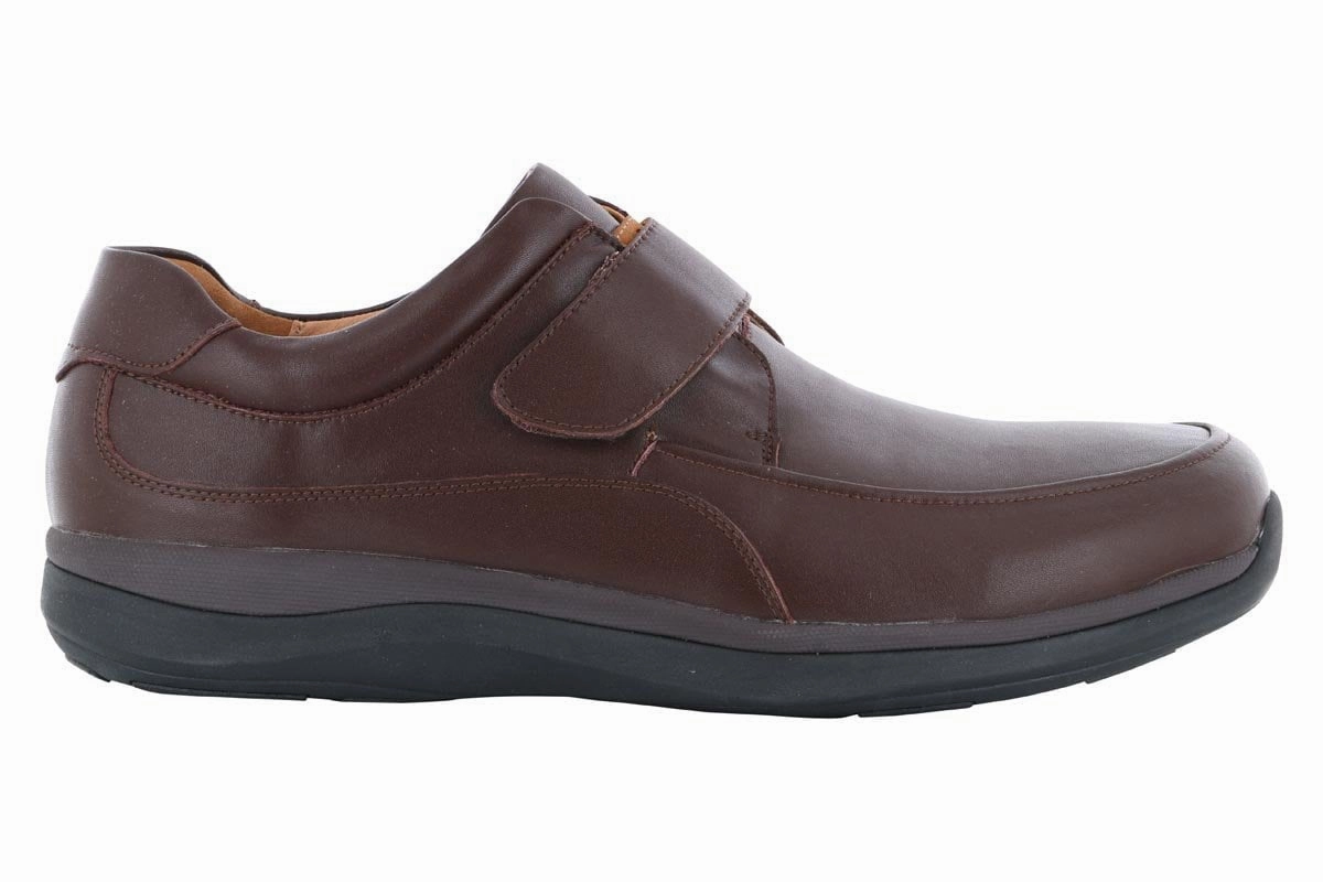 Propet Parker Velcro Shoe Brown Field Step