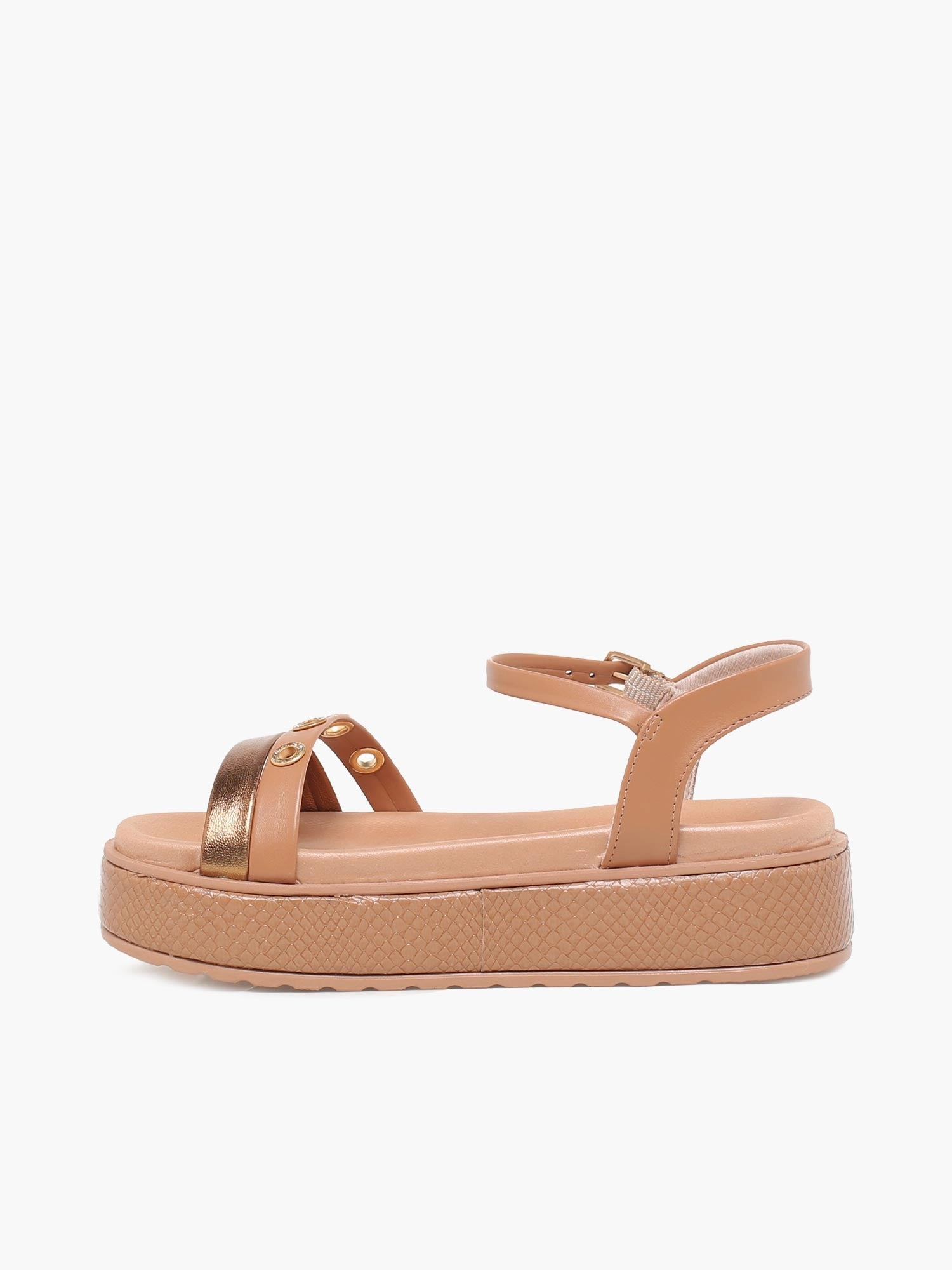 Valencia Bz Camel nappa Flexible Flip-flops Padded collar