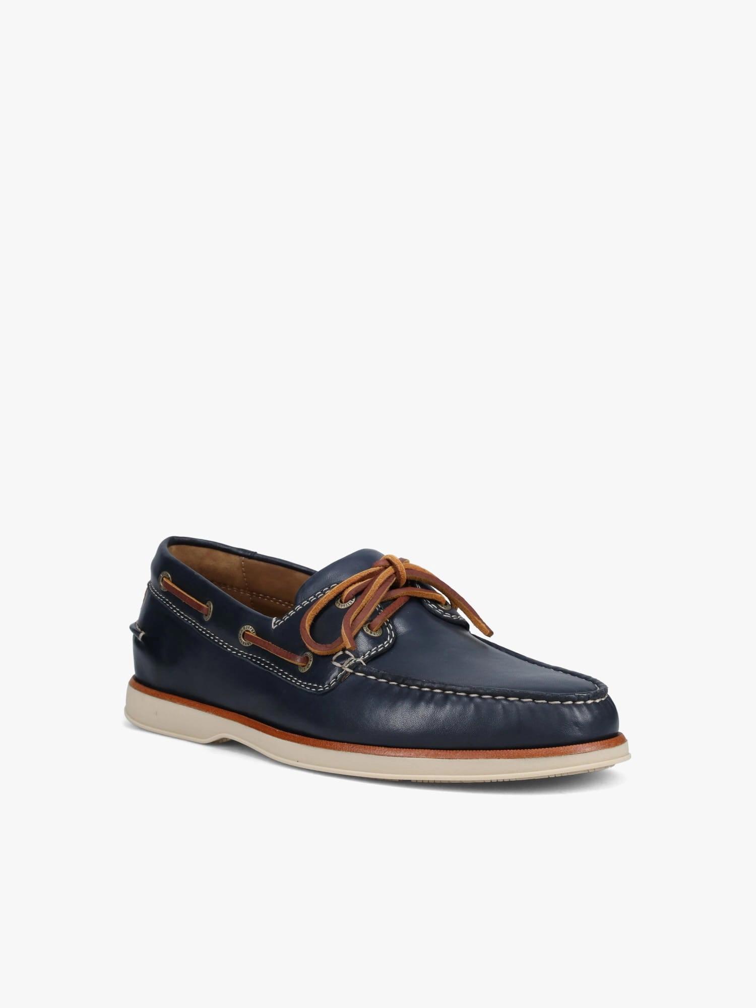 Toe Space Sand Step Monaco Boat Shoe Navy Sheepskin