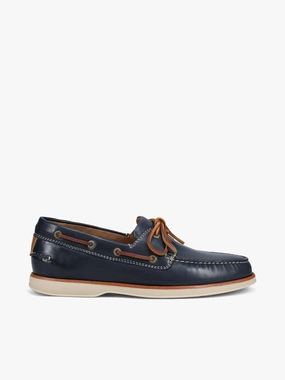 Monaco Boat Shoe Navy Sheepskin Smooth ride Partner Pace Monaco Boat Shoe Navy Sheepskin