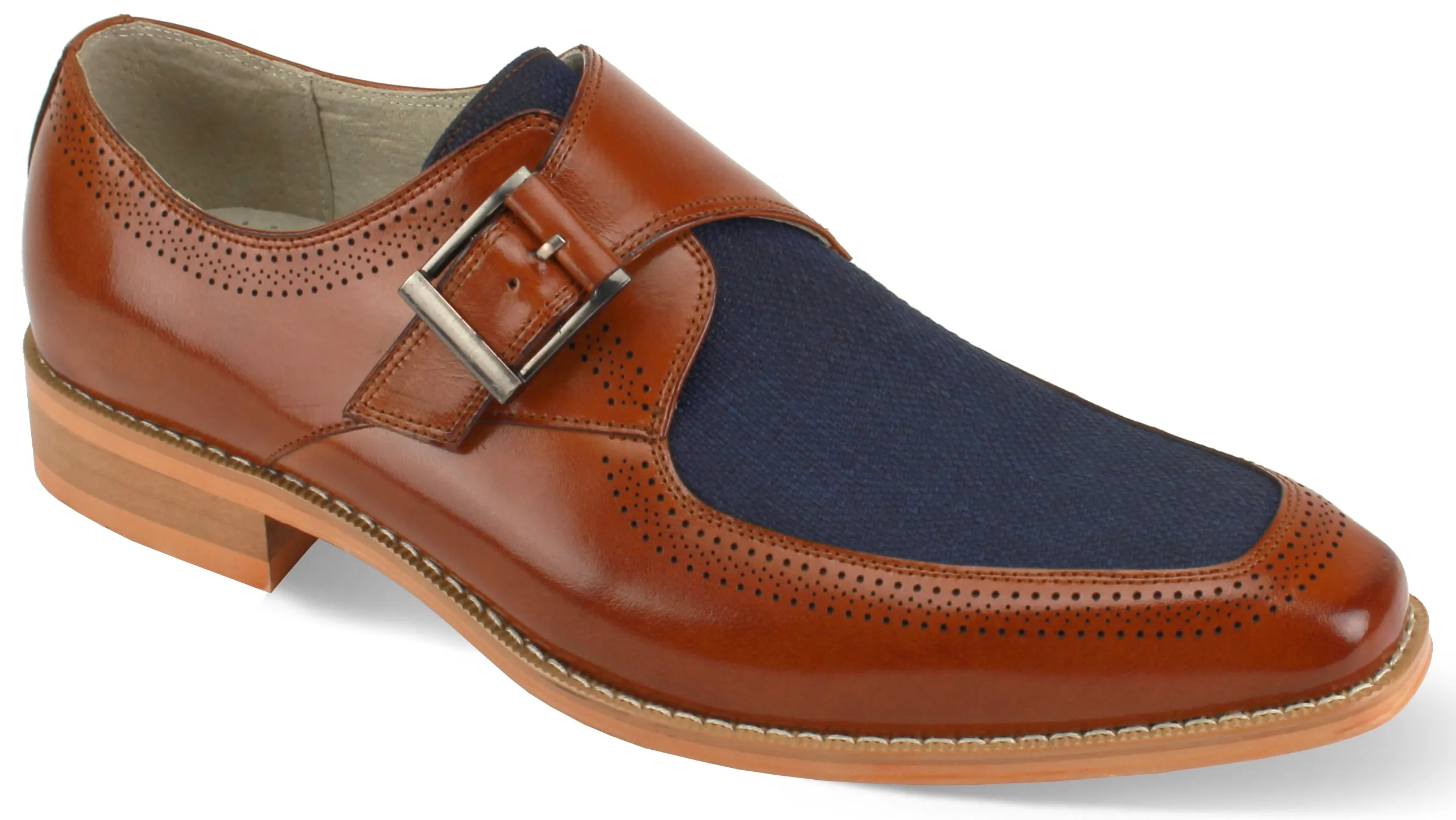 MONTE | Giovanni-WHSKY/NAVY Wide Toe Box Construction