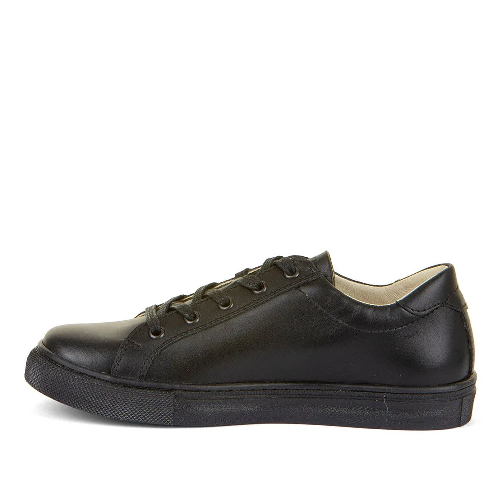 Morgan L Black Leather Lace Up School Shoe