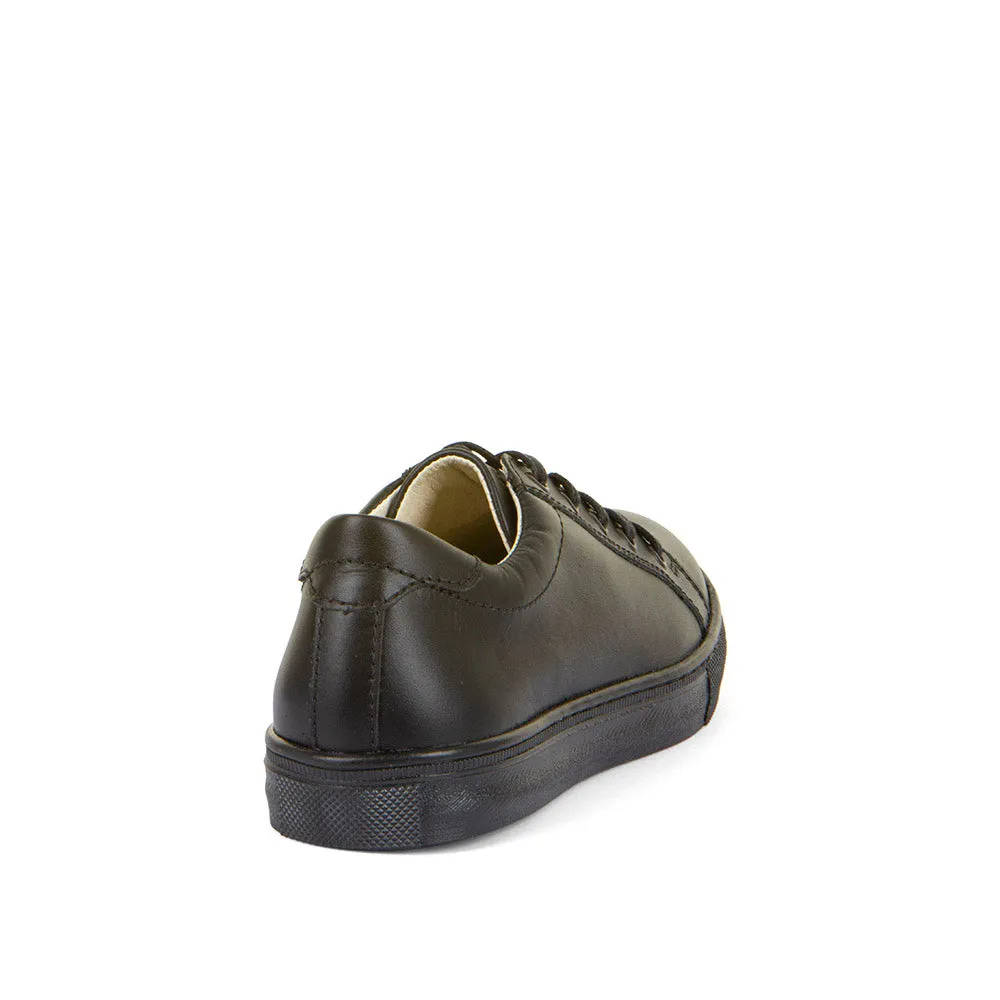 Morgan L Black Leather Lace Up School Shoe