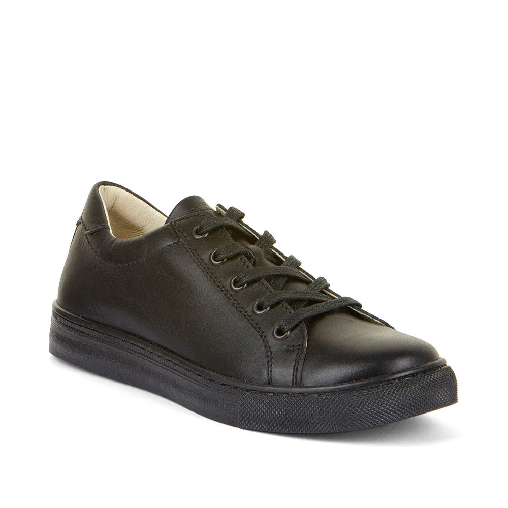 Morgan L Black Leather Lace Up School Shoe