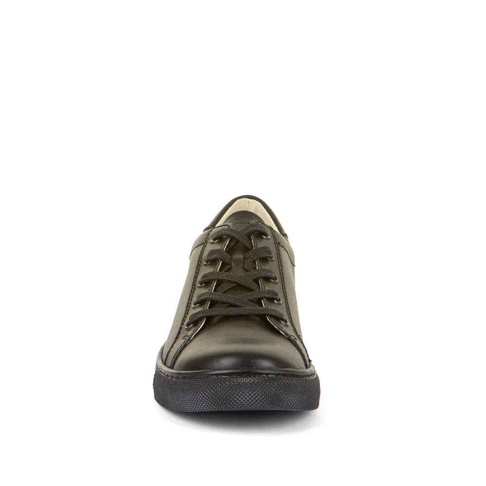 Morgan L Black Leather Lace Up School Shoe