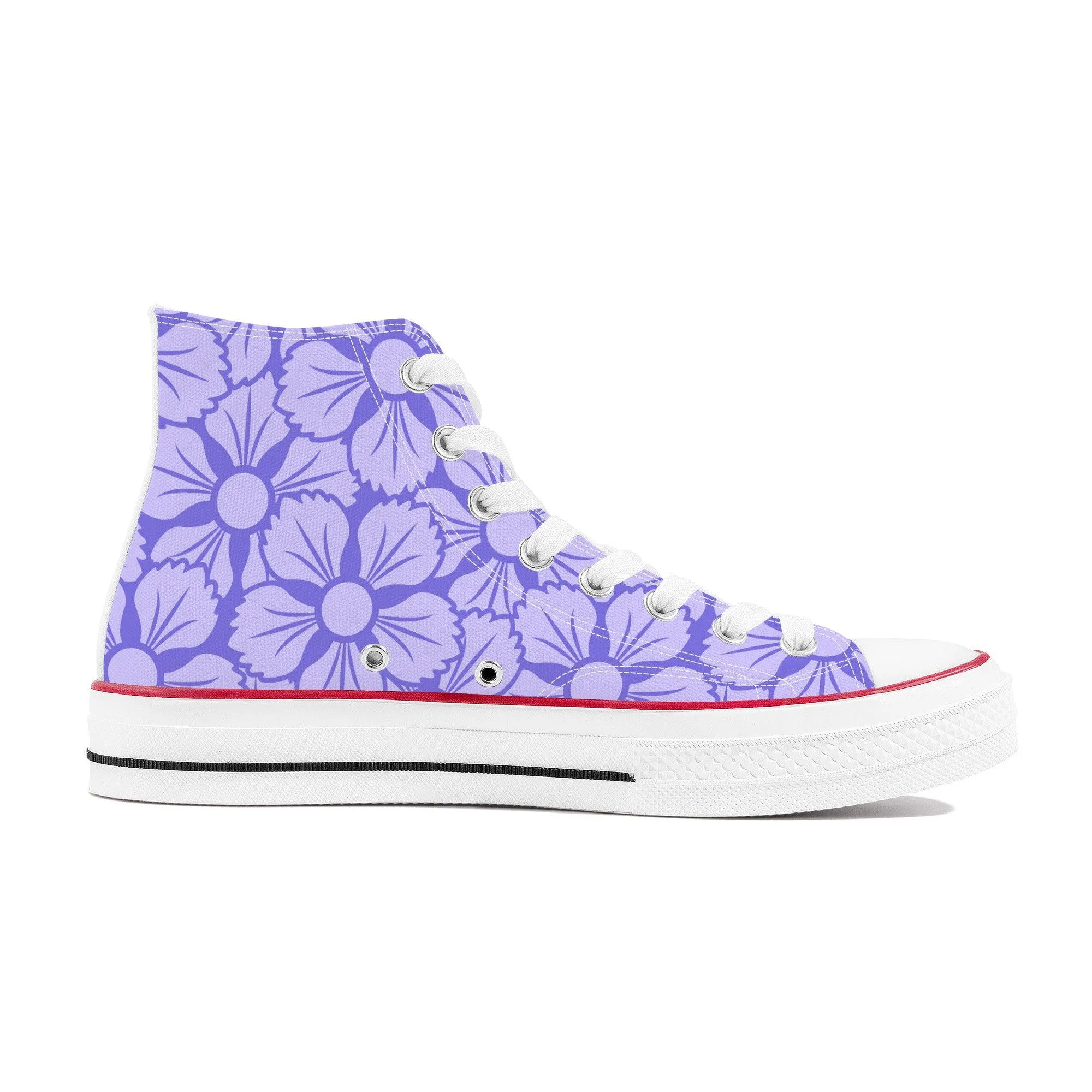 Murasaki 紫 - Purple High Top Canvas Shoes