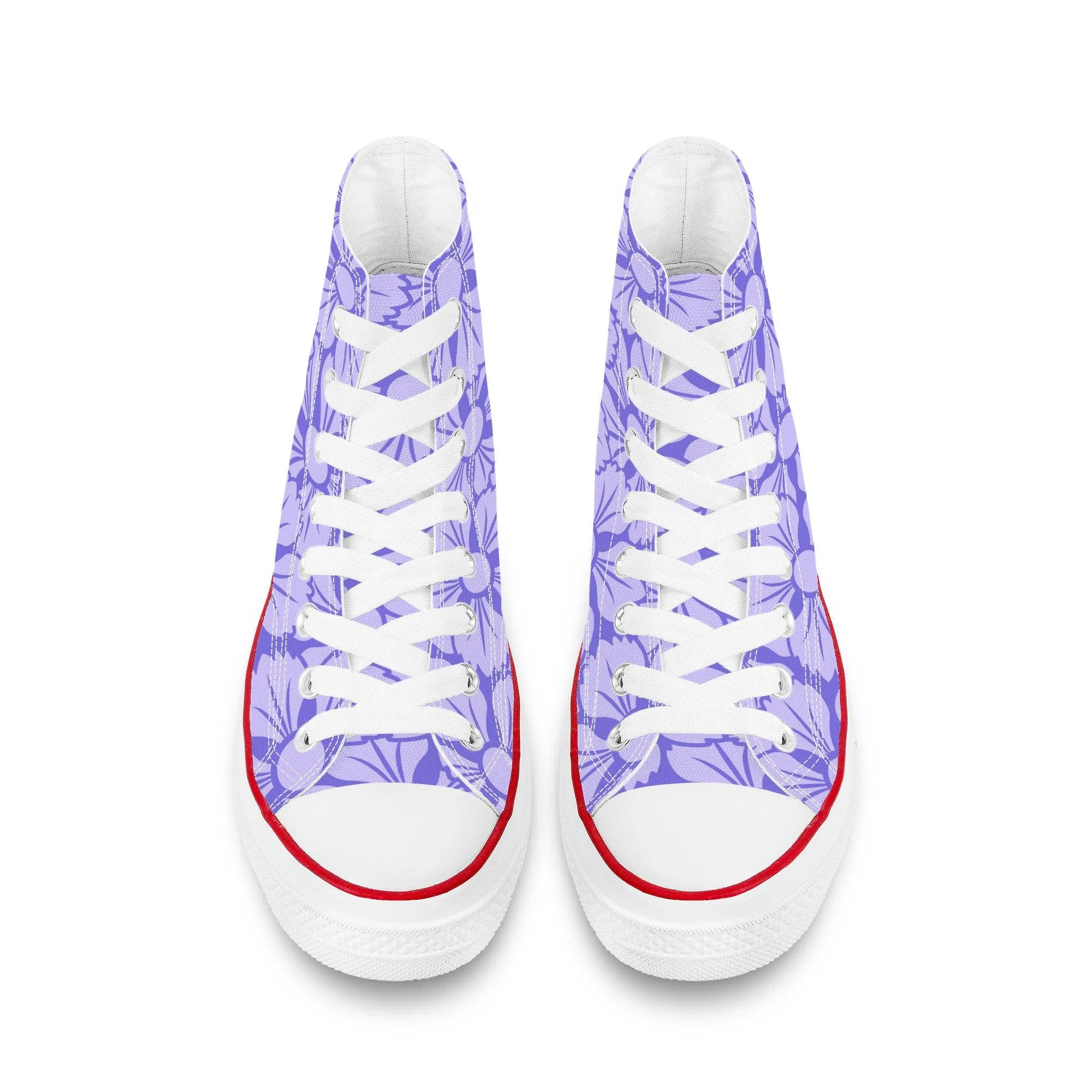 Murasaki 紫 - Purple High Top Canvas Shoes