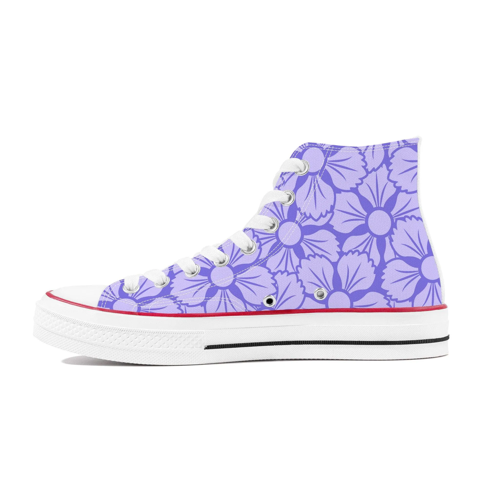Murasaki 紫 - Purple High Top Canvas Shoes