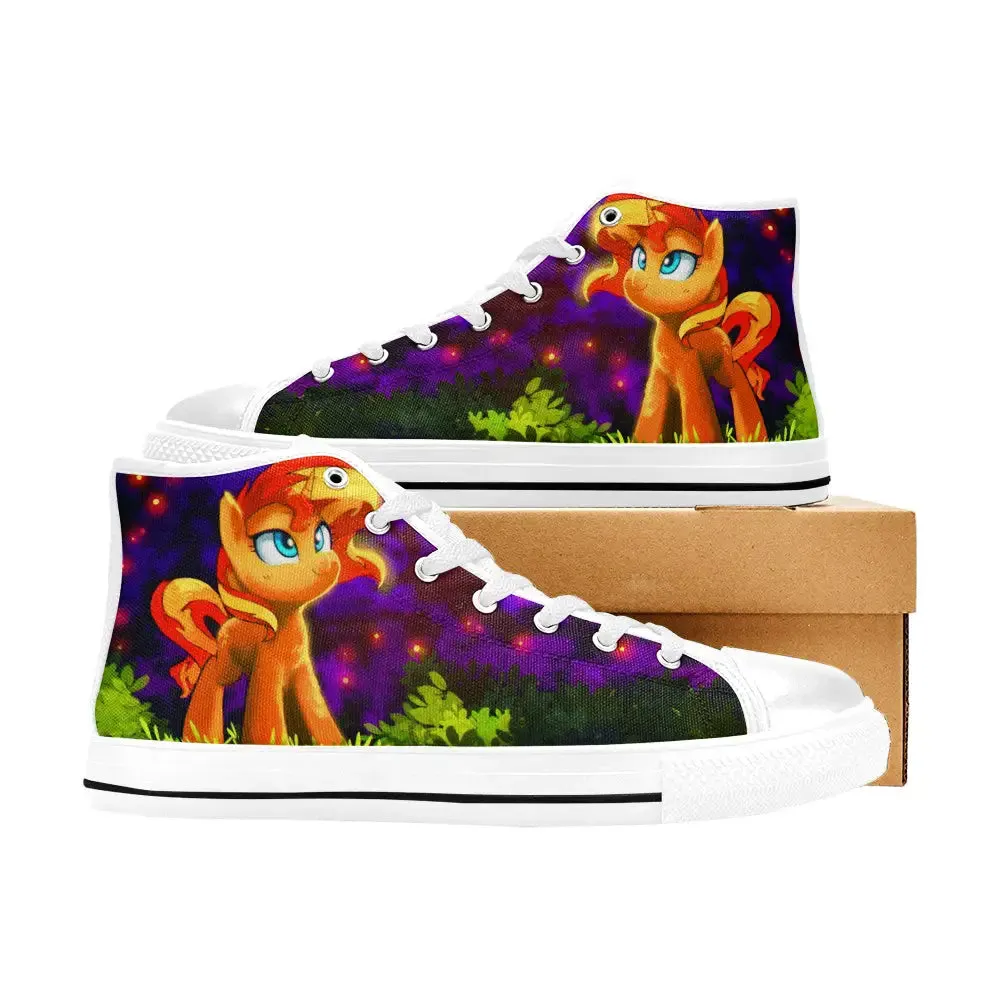 My Little Pony Friendship Is Magic Sunset Shimmer Shoes High Top Sneakers for Kids and Adults