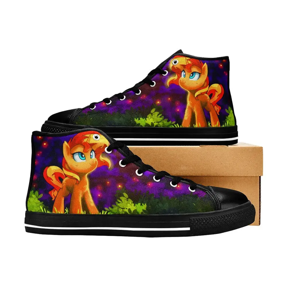 My Little Pony Friendship Is Magic Sunset Shimmer Shoes High Top Sneakers for Kids and Adults