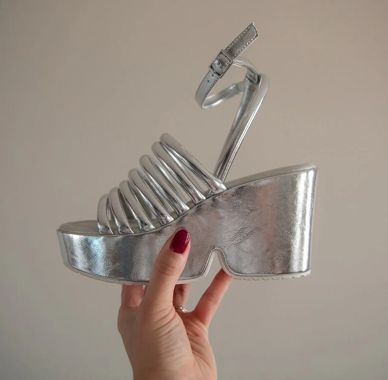 NAKED FEET - ANTIPODE in SILVER Heeled Sandals