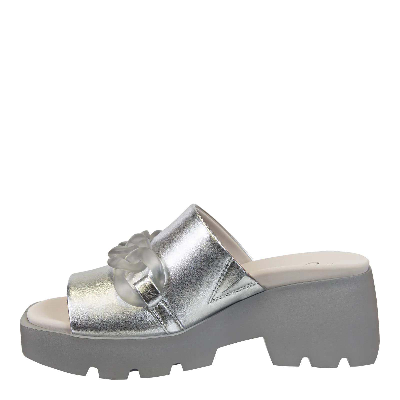 NAKED FEET - ISO in SILVER Platform Sandals