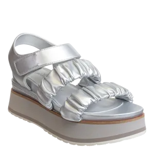 NAKED FEET - SENSOR in SILVER Platform Sandals