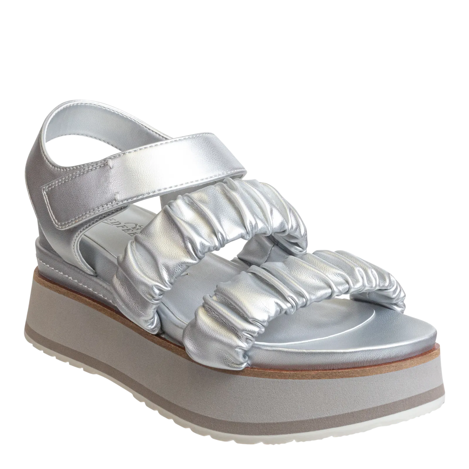 NAKED FEET - SENSOR in SILVER Platform Sandals