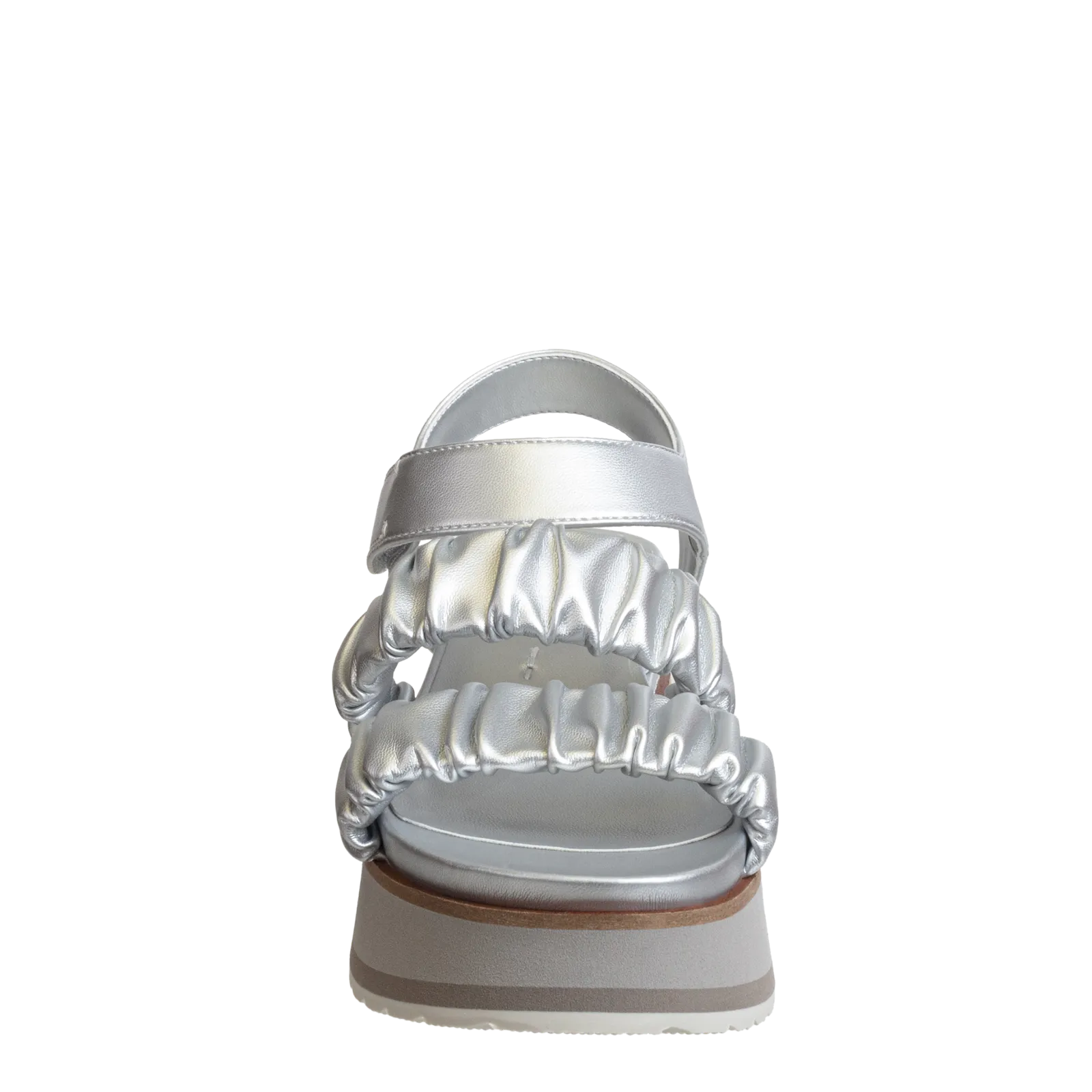 NAKED FEET - SENSOR in SILVER Platform Sandals