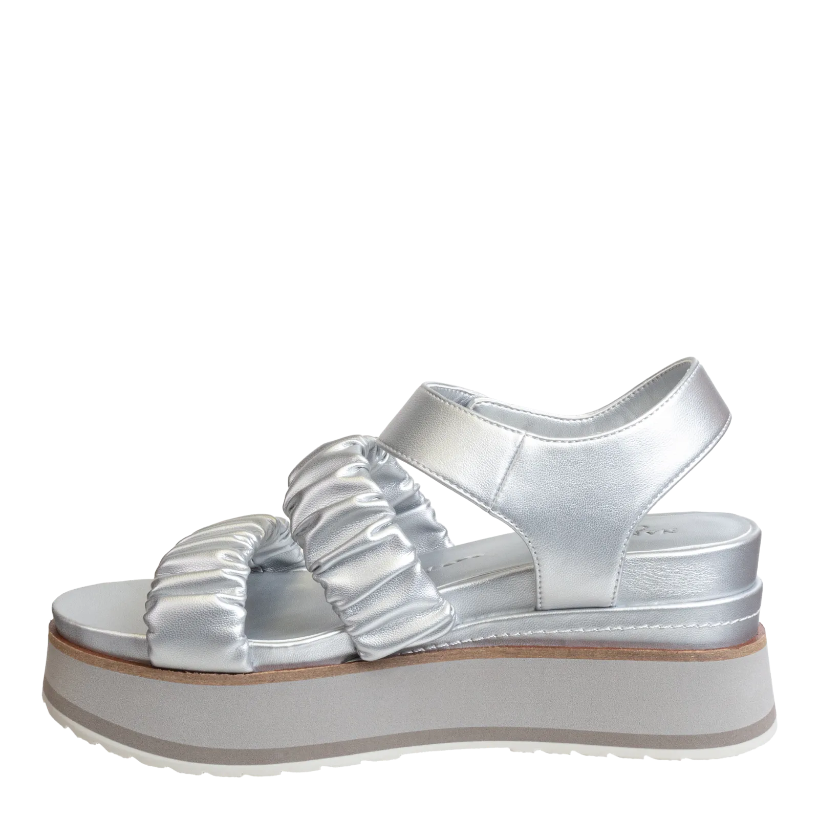 NAKED FEET - SENSOR in SILVER Platform Sandals