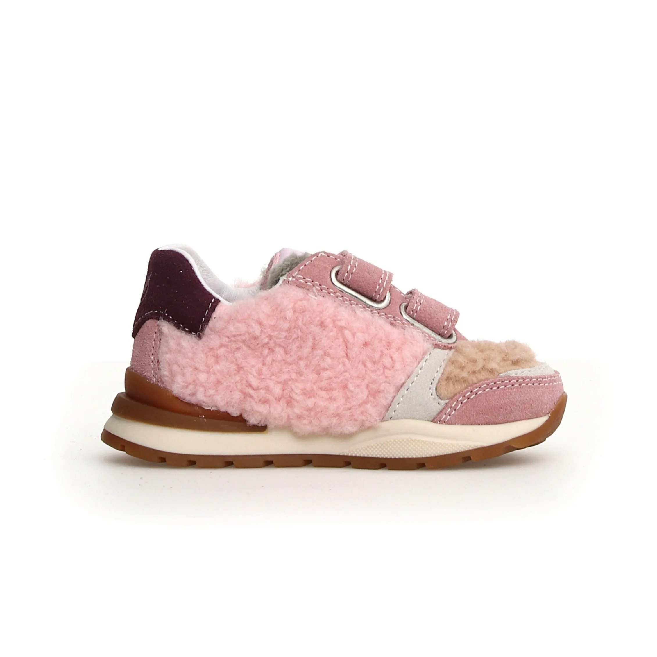 Naturino Quelly VL | Suede/Pink Fur Kids Sneakers