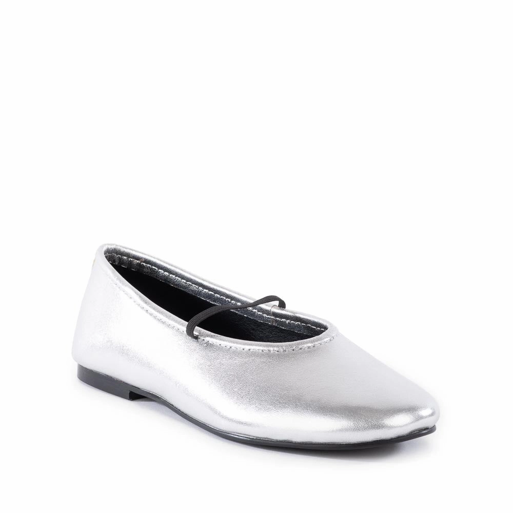 Neon Moon Ballet Flats - Silver perfect - fit Odor Control Treatment