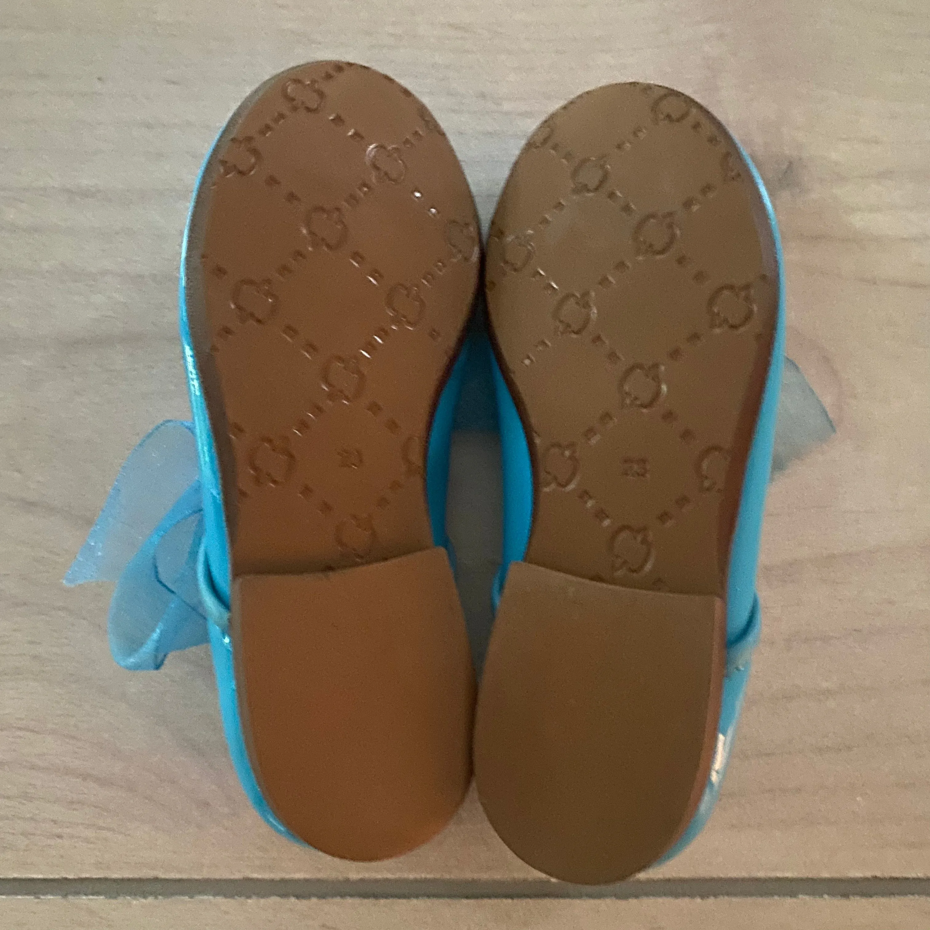 NEW Papanatas Patent Blue Bow Tie Shoes