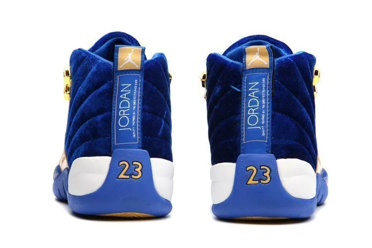 Nike Air Jordan 12 Retro Blue Velvet Shoes Basketball Men !!! CYBER MONDAY SALE !!!