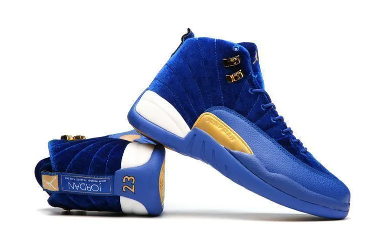 Nike Air Jordan 12 Retro Blue Velvet Shoes Basketball Men !!! CYBER MONDAY SALE !!!