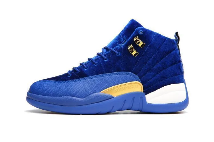 Nike Air Jordan 12 Retro Blue Velvet Shoes Basketball Men !!! CYBER MONDAY SALE !!!