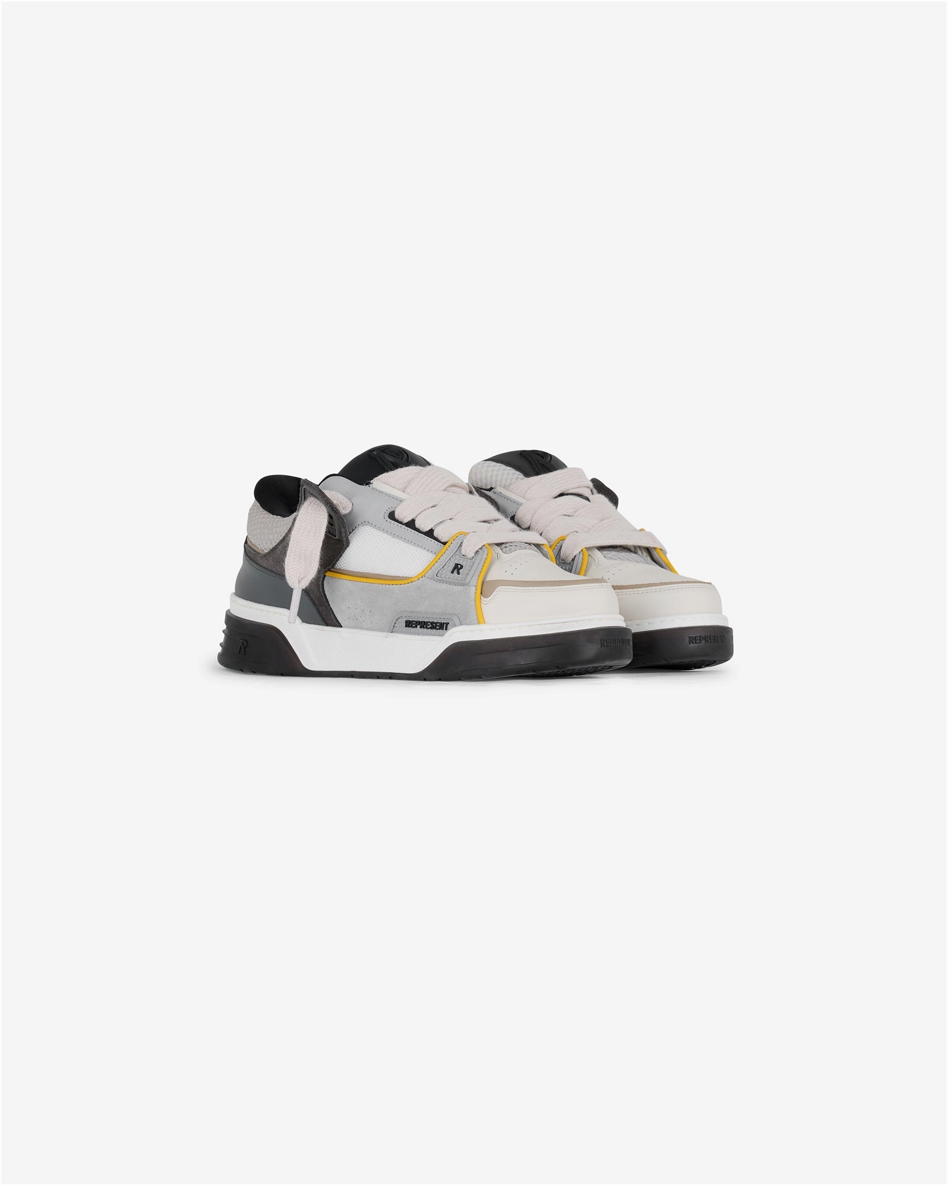 Handcrafted Stitching Studio Sneaker - Suede Mix - Beige Yellow