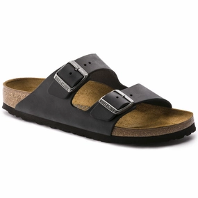 Non Slip Heel Counter Birkenstock Unisex Arizona Oiled Leather Sandal - Black Non Slip Heel Counter Birkenstock Unisex Arizona Oiled Leather Sandal - Black Kind Step Dinner Look