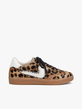 Notice Stitch Leopard Calf Hair MidTopStyle Shock Absorbing Technology Elastic Band Notice Stitch Leopard Calf Hair