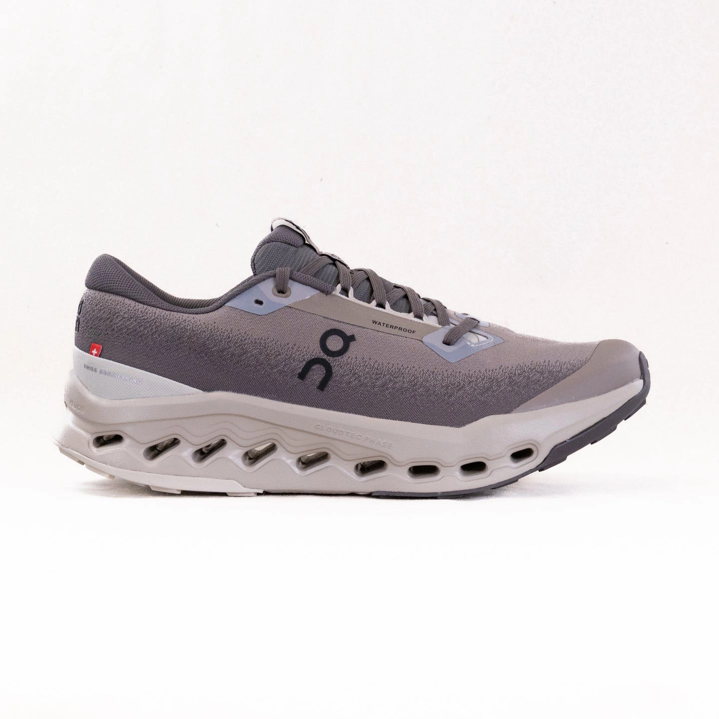 Breathable mesh On Cloudsurfer Trail 2 Waterproof (Men's) - Cinder/Desert