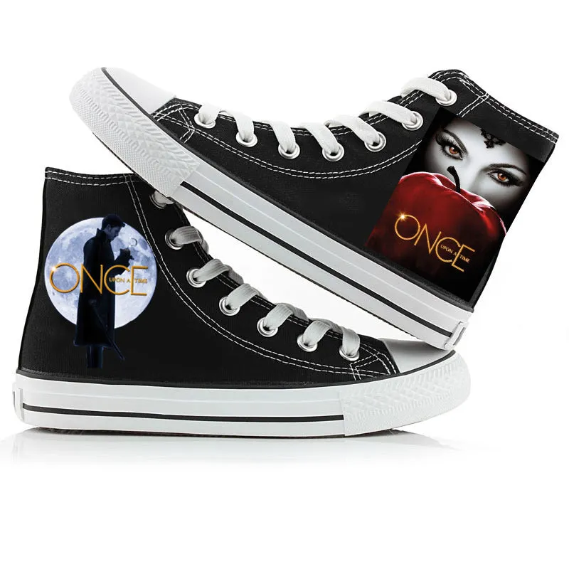 Once Upon A Time Shoes High top Canvas Shoes Sneakers Women Shoes Unisex Shoes Gifts