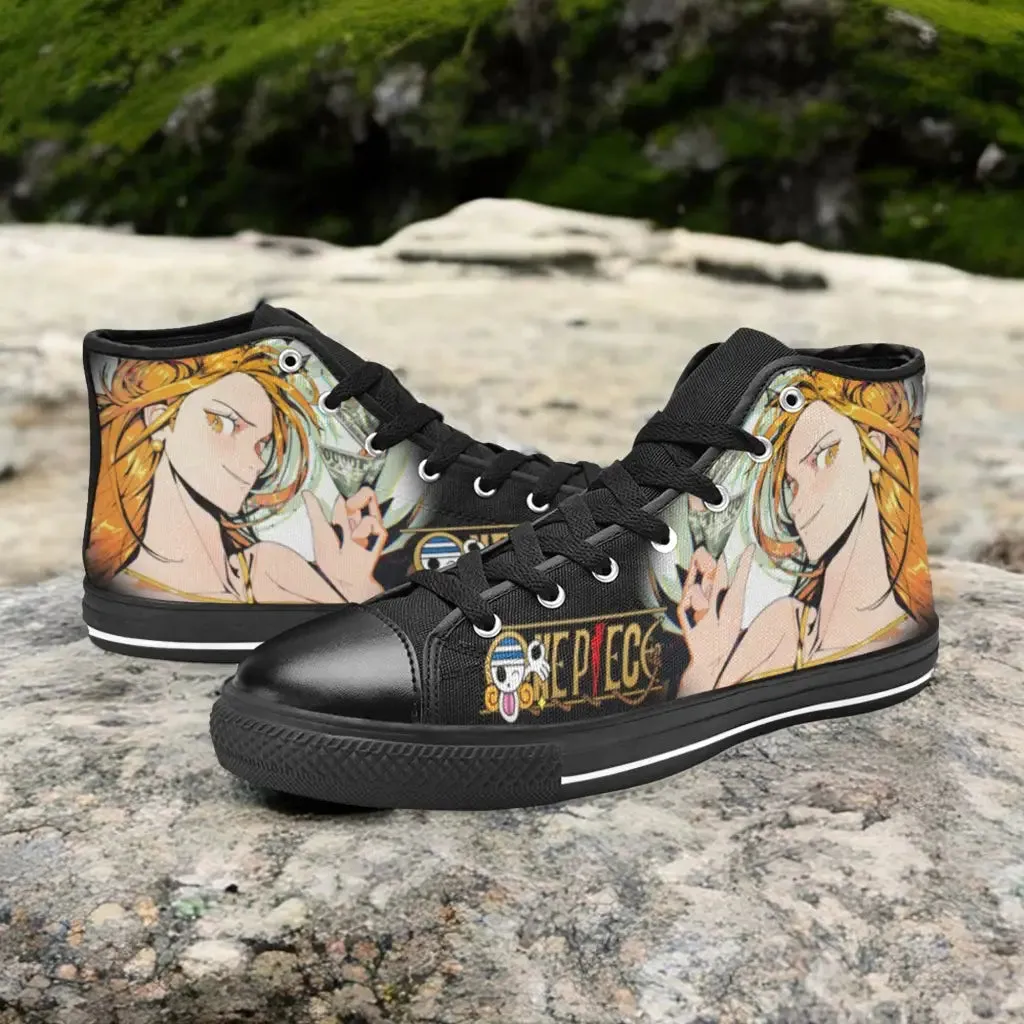 One Piece Straw Hat Nami Shoes High Top Sneakers for Kids and Adults