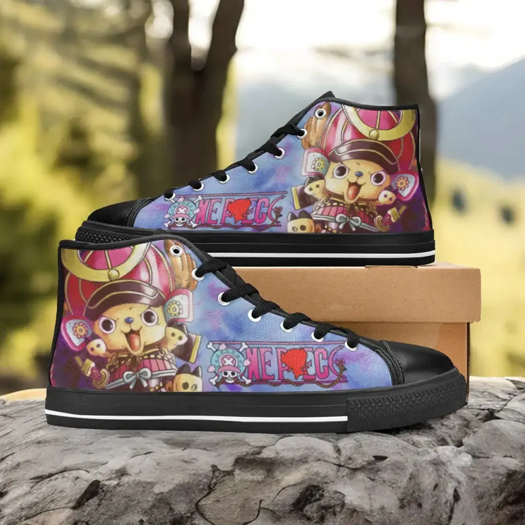 One Piece Straw Hat Tony Tony Chopper Shoes High Top Sneakers for Kids and Adults