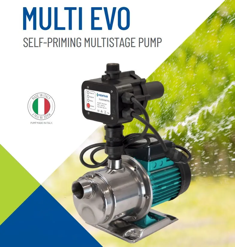 Onga Multievo 5 Series Self Priming Horizontal Multistage Pressure Pumps with Pressure Manager (Max 120LPM/715kPa)