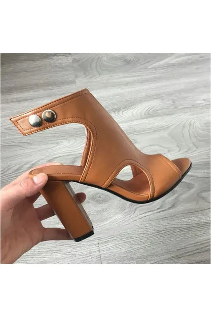 Open Toe Block Heel  Sandals