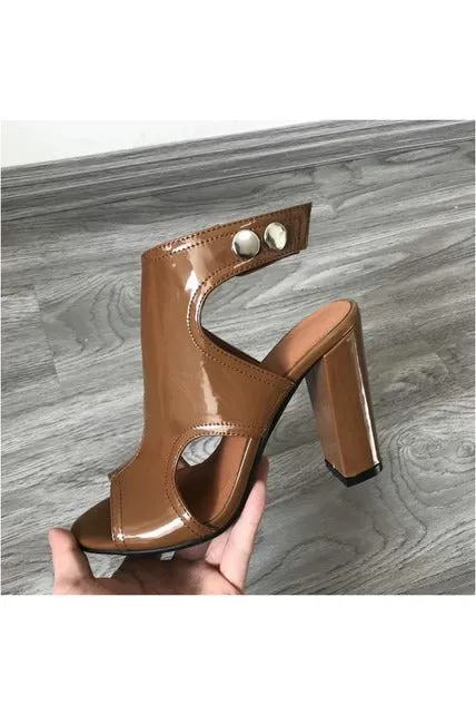 Open Toe Block Heel  Sandals