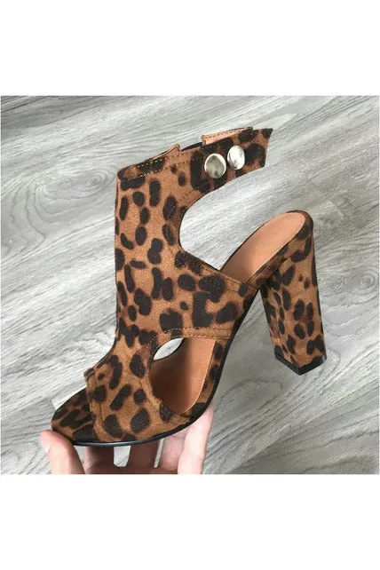 Open Toe Block Heel  Sandals