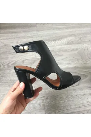 Open Toe Block Heel  Sandals