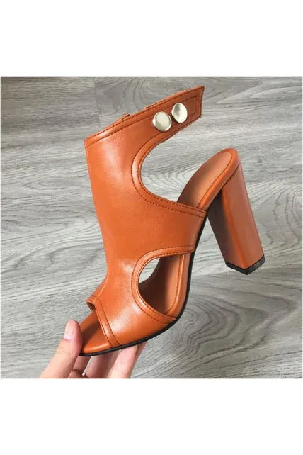 Open Toe Block Heel  Sandals