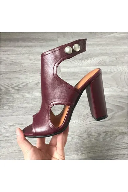 Open Toe Block Heel  Sandals