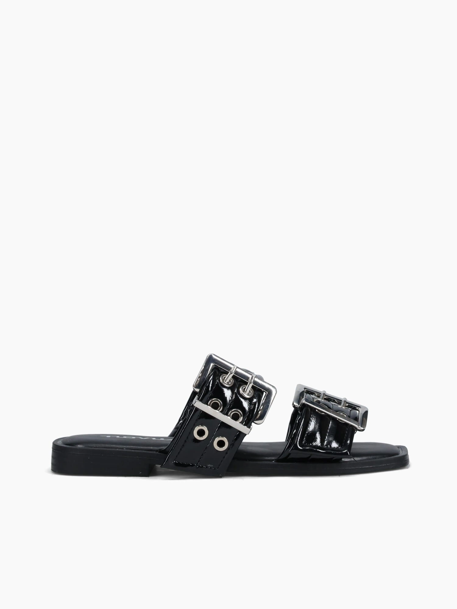 Tanya Black Patent Simple Step