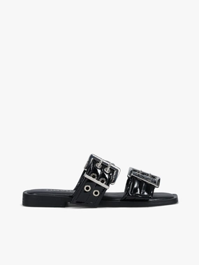 Open Front Tanya Black Patent Tanya Black Patent Simple Step