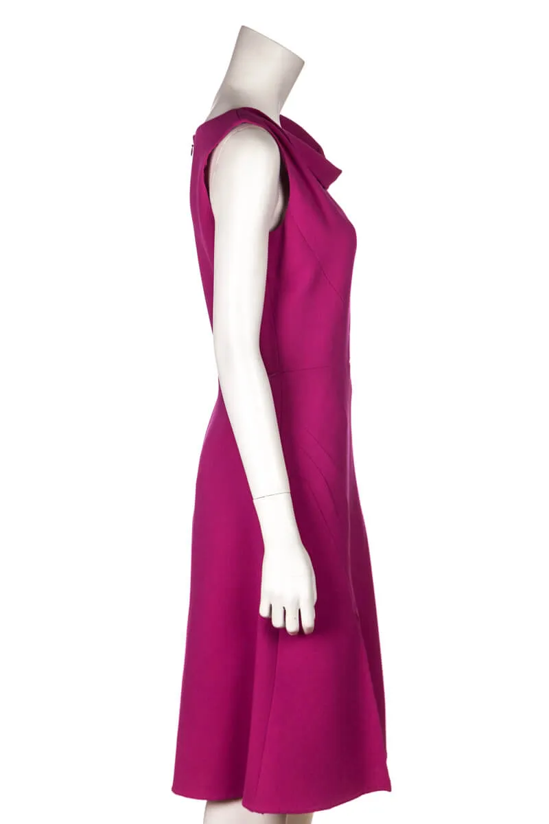 Oscar De La Renta Pink Crepe Sleeveless Dress Size S | US 6