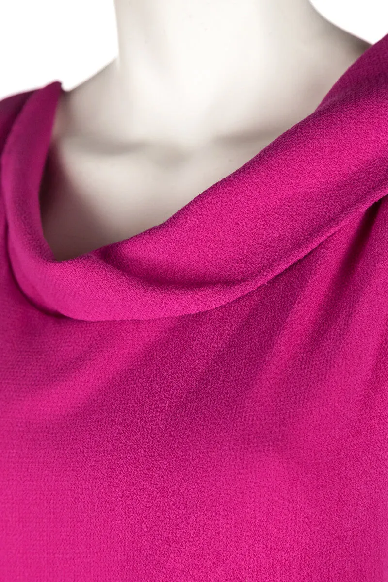 Oscar De La Renta Pink Crepe Sleeveless Dress Size S | US 6