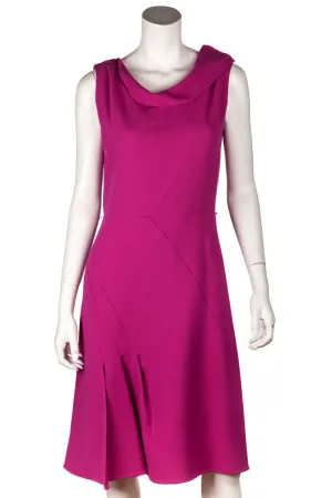 Oscar De La Renta Pink Crepe Sleeveless Dress Size S | US 6