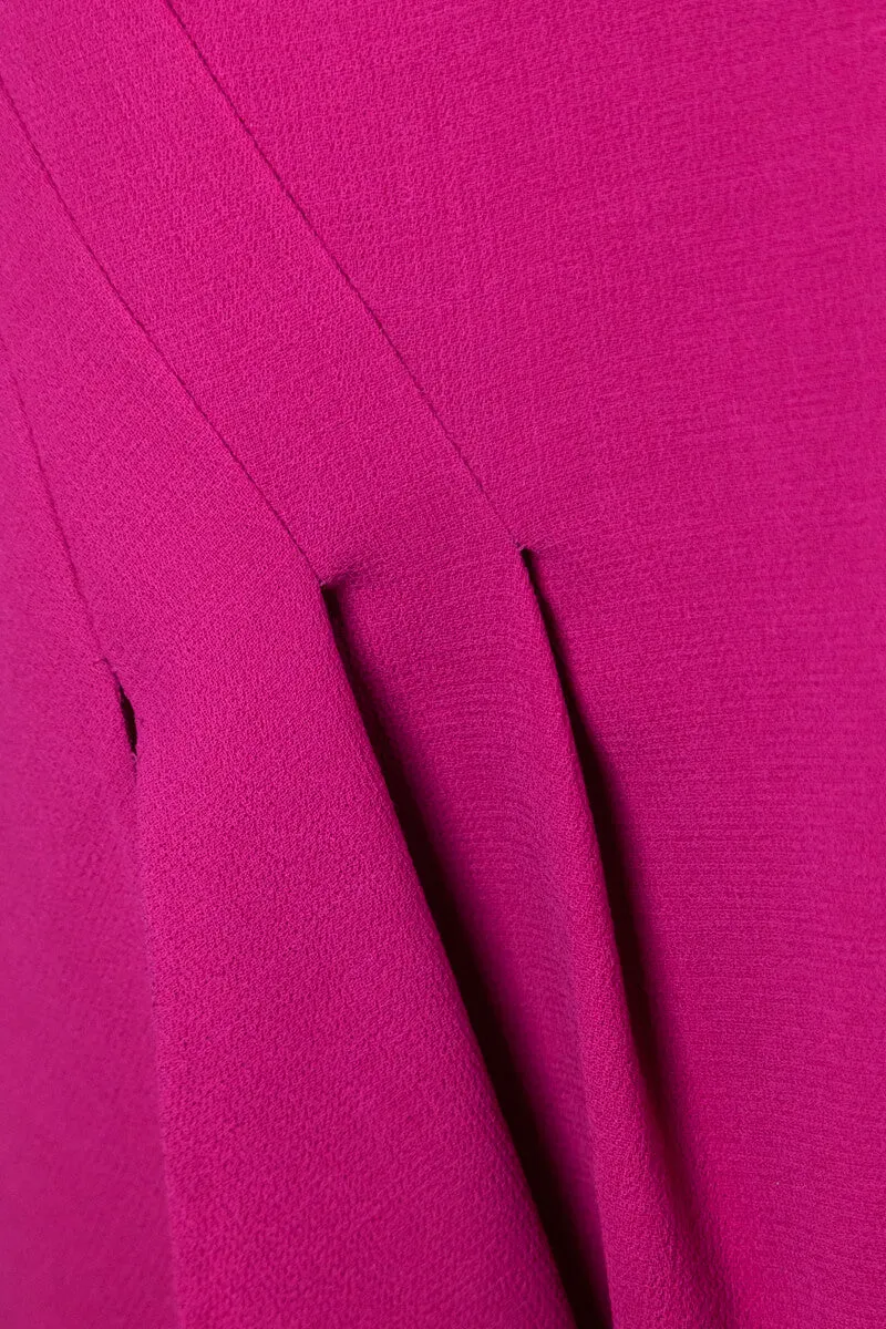 Oscar De La Renta Pink Crepe Sleeveless Dress Size S | US 6