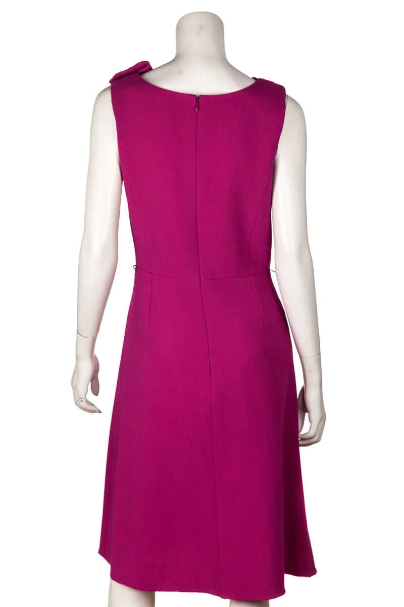 Oscar De La Renta Pink Crepe Sleeveless Dress Size S | US 6