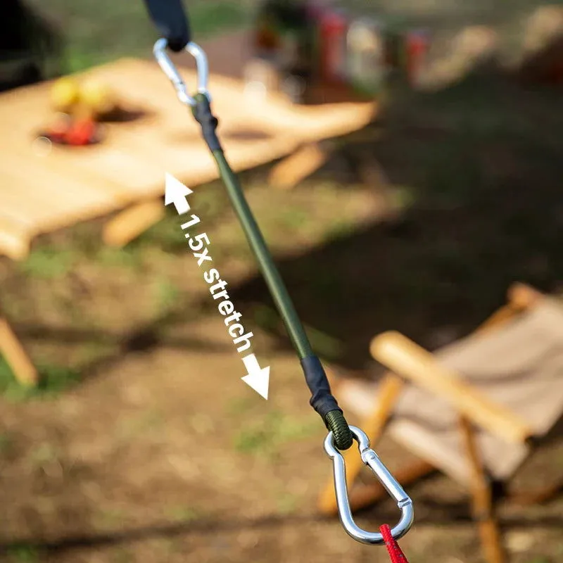 Outdoor Mountaineering Buckle Elastic Rope 8mm Thick Elastic Rope Luggage Tie Belt Tent Rope Hook Camping